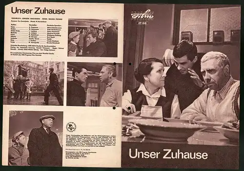 Filmprogramm PFP Nr. 17 /66, Unser Zuhause, A. Papanow, N. Sasonowa, Regie: Wassili Pronin
