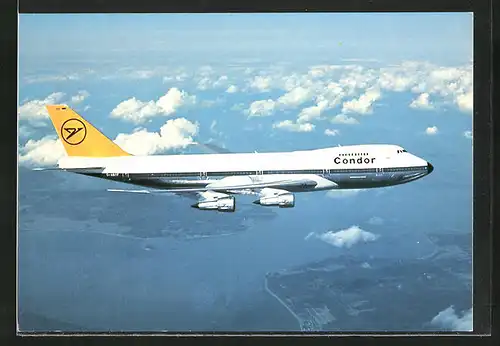 AK Condor Jumbo-Jet, Boeing 747-200 in der Luft