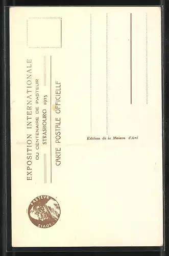 AK Strasbourg, Exposition Internationale du Centenaire de Pasteur 1923, Le Kuppelhof, Ausstellung