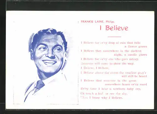 AK Schauspieler Frankie Laine lächelt freudig