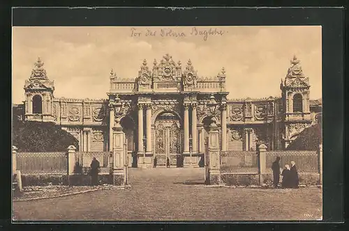 AK Constantinople, Porte du palais de Dolma Baghtché