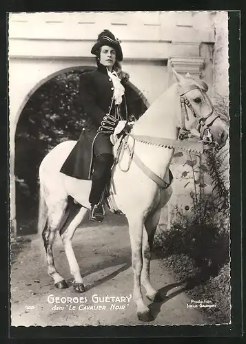 AK Schauspieler Georges Guetary auf einen Pferd in Le Cavalier Noir