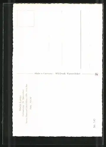 AK Schauspieler Mario Lanza im Anzug