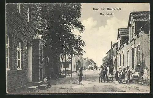 AK Brauweiler, Hauptstrasse, spielende Kinder
