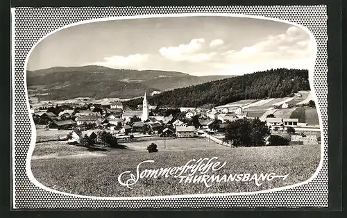 AK Thurmansbang, Teilansicht mit Kirche