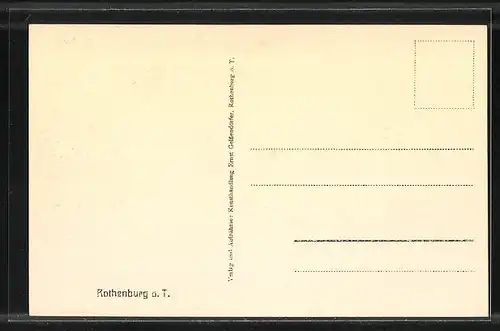 AK Rothenburg o. T., Ortspartie mit Geschäft und Brunnen