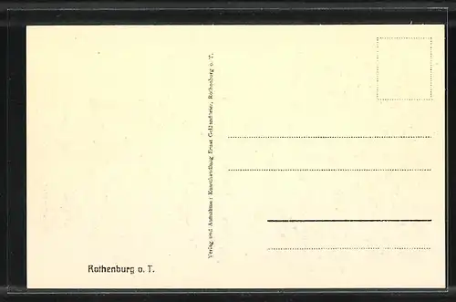 AK Rothenburg o. T., Blick vom Essigkrug auf den Ort