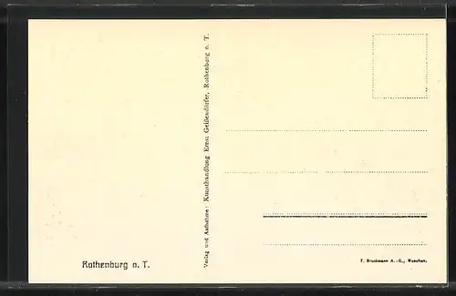 AK Rothenburg o. T., Stadtmauerpartie am Klingentor