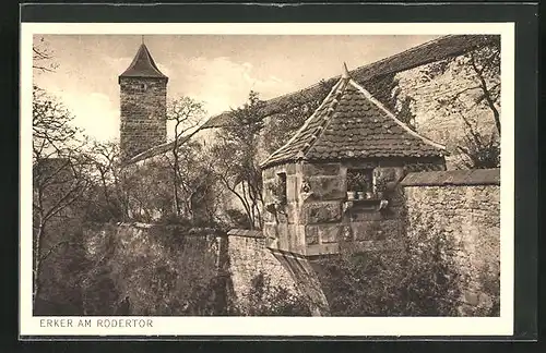 AK Rothenburg o. T., Erker am Rödertor