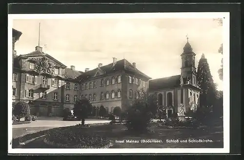 AK Mainau /Bodensee, Schloss und Schlosskirche