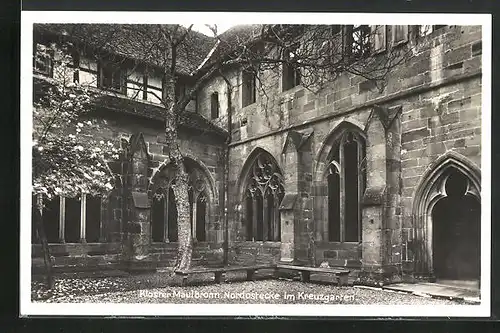 AK Maulbronn, Kloster Maulbronn, Nordostecke im Kreuzgarten