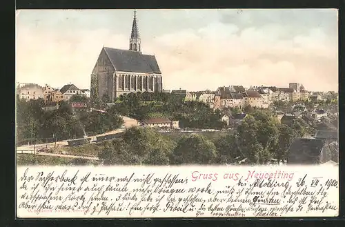 AK Neuoetting, Gesamtansicht mit Kirche
