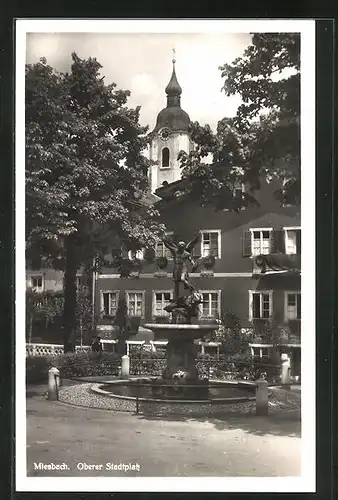 AK Miesbach, Brunnen am oberen Stadtplatz