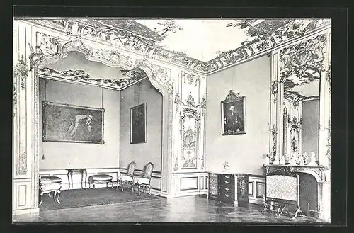 AK Ansbach, Schlafzimmer der Markgräfin im Kgl. Schloss