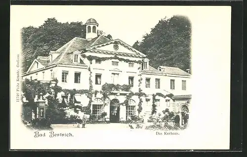 AK Bad Bertrich, Das Kurhaus mit Kurgästen
