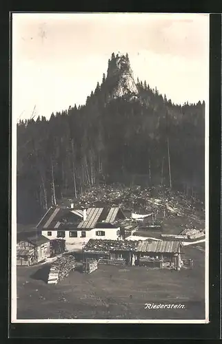 AK Riederstein, Bauerngut mit Felshöhe