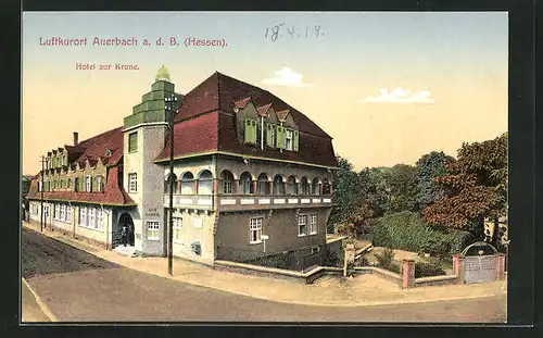 AK Auerbach a. d. B., Hotel zur Krone