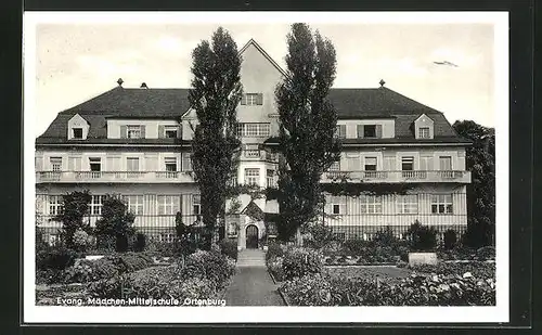 AK Ortenburg / Ndb., Evangelische Mädchen-Mittelschule