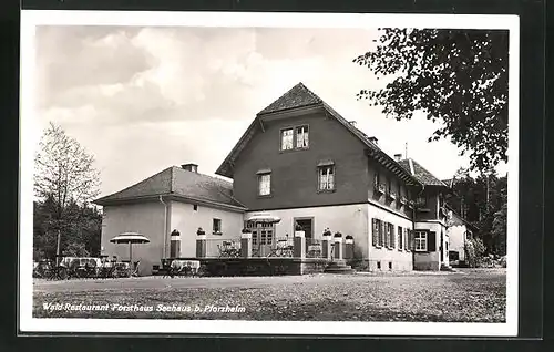 AK Seehaus bei Pforzheim, Wald-Restaurant Forsthaus