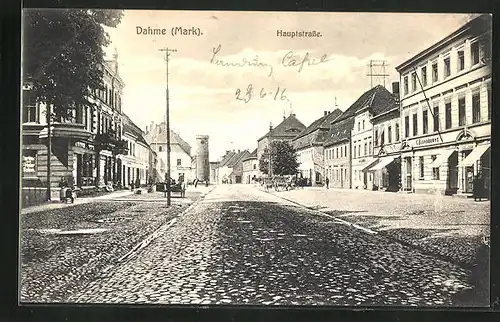 AK Dahme / Mark, Blick in die Hauptstrasse