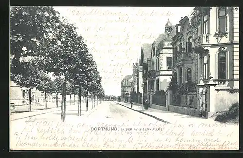 AK Dortmund, Stadthäuser in der Kaiser Wilhelm-Allee