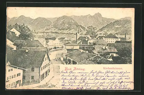 AK Bad Aibling, Ausblick in die Kirchzeilstrasse