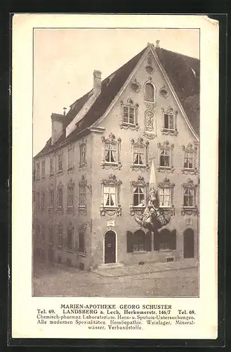 AK Landsberg / Lech, Marienapotheke, Inh. Georg Schuster, Herkomerstr. 146/7