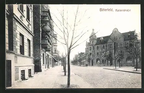 AK Bitterfeld, Blick in die Kaiserstrasse