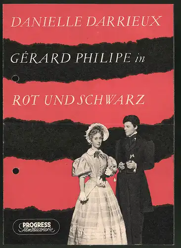 Filmprogramm PFI Nr. 93 /55, Rot und Schwarz, Danielle Darrieux, Gérard Philippe, Regie: Claude Autant-Lara