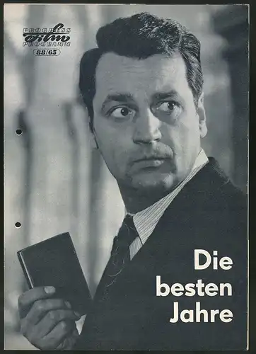 Filmprogramm PFP Nr. 88 /65, Die besten Jahre, Horst Drinda, Lissy Tempelhof, Regie: Günther Rücker