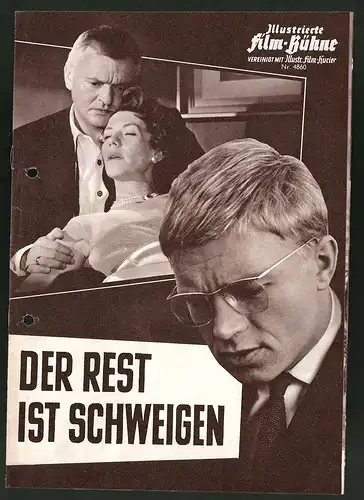 Filmprogramm IFB Nr. 4860, Der Rest ist Schweigen, Hardy Krüger, Peter van Eyck, Regie: Helmut Käutner