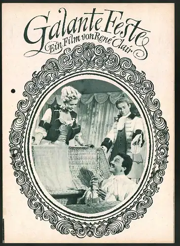 Filmprogramm Film für Sie Nr. 33 /66, Galante Feste, Jean Pierre Cassel, Geneviève Casile, Regie: René Clair