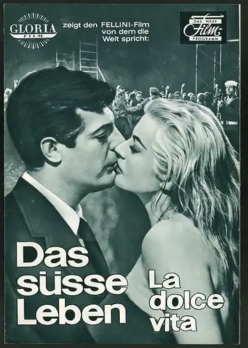 Filmprogramm DNF, Das süsse Leben, Marcello Mastroianni, Anita Ekberg, Regie: Federico Fellini