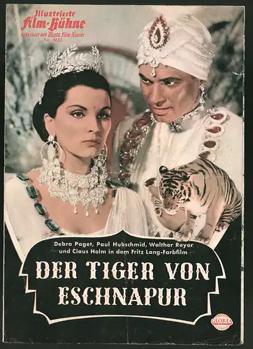 Filmprogramm IFB Nr. 4650, Der Tiger von Eschnapur, Debra Paget, Paul Hubschmid, Regie: Fritz Lang