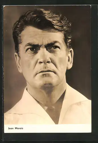 AK Schauspieler Jean Marais mit ernstem Blick