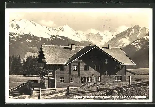 AK Mittersill, Alpengasthof Breitmoos mit den Hohenthauern