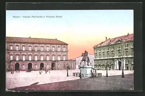AK Napoli, Piazza Plebiscito e Palazzo Reale