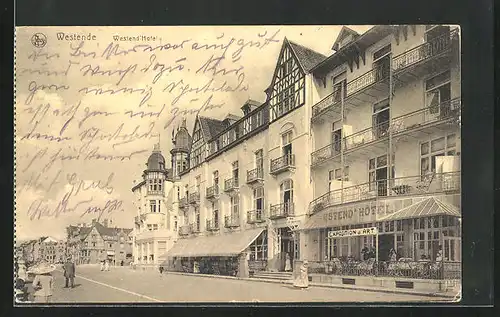 AK Westende, Westend`Hotel, Exposition d`Art