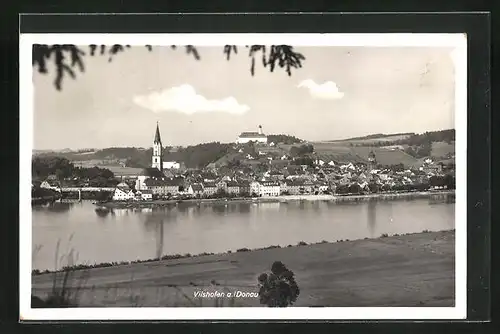 AK Vilshofen /Donau, Stadtansicht vom Fluss