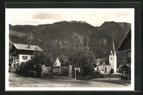 AK Bayrischzell, Kirche, Kriegerdenkmal