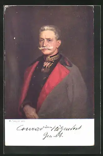 Künstler-AK Rotes Kreuz Nr. 340: Conrad von Hötzendorf, Chef des Generalstabes