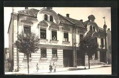 Foto-AK Plattling, Bürgerhaus Ebenhöch 1929