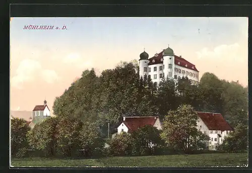 AK Mühlheim a. D., Blick nach dem Schloss
