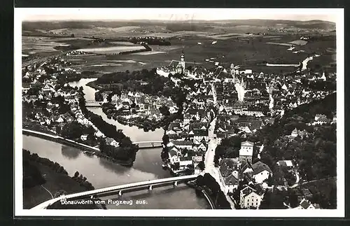 AK Donauwörth, Ortsansicht, Fliegeraufnahme