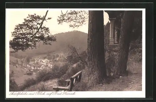 AK Bad Teinach, Adolfshöhe mit Blick auf Ort