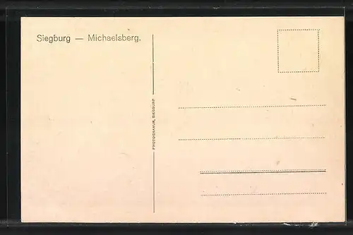 AK Siegburg, Teilansicht mit Michaelsberg