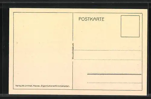 AK Passau, Lustige Kahnfahrt, Rathaus