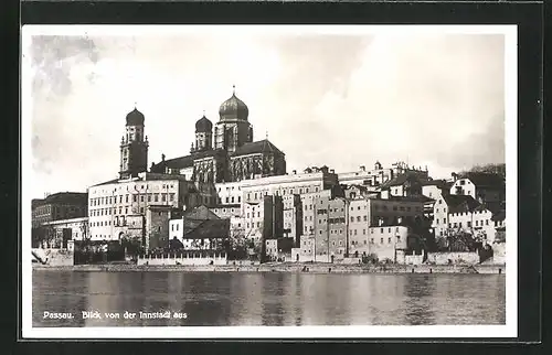 AK Passau, Blick von der Innstadt aus