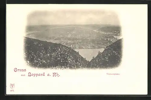 AK Boppard a. Rh., Blick vom Vierseeplatz