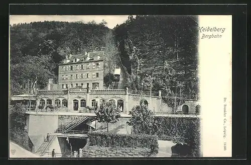 AK Heidelberg, Bergbahn, Bergbahnstation Schloss